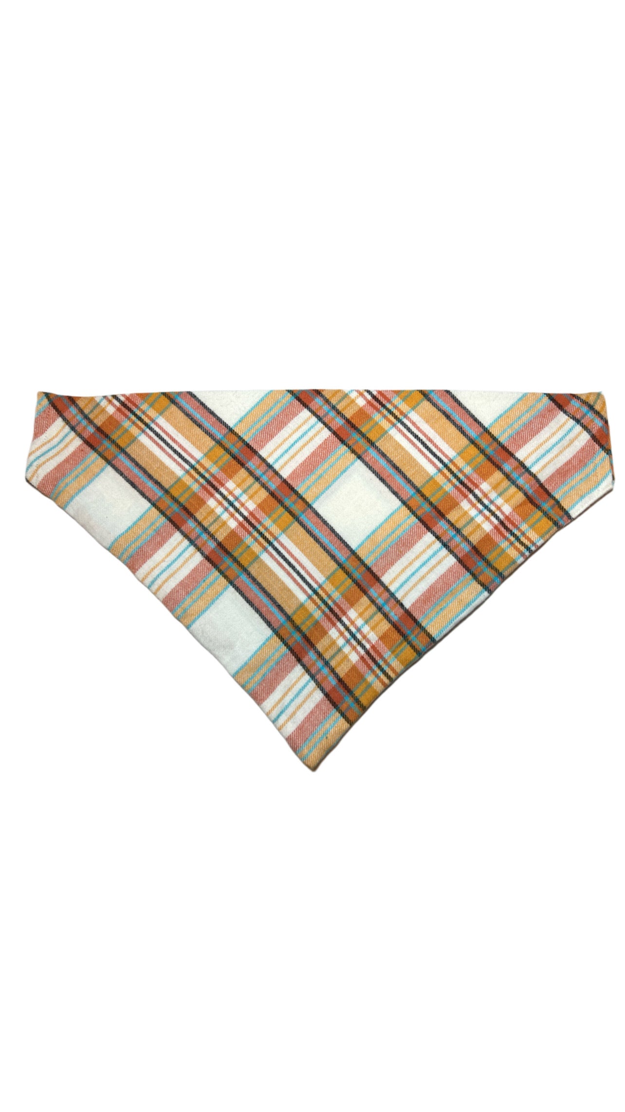 Orange Plaid- Bandana