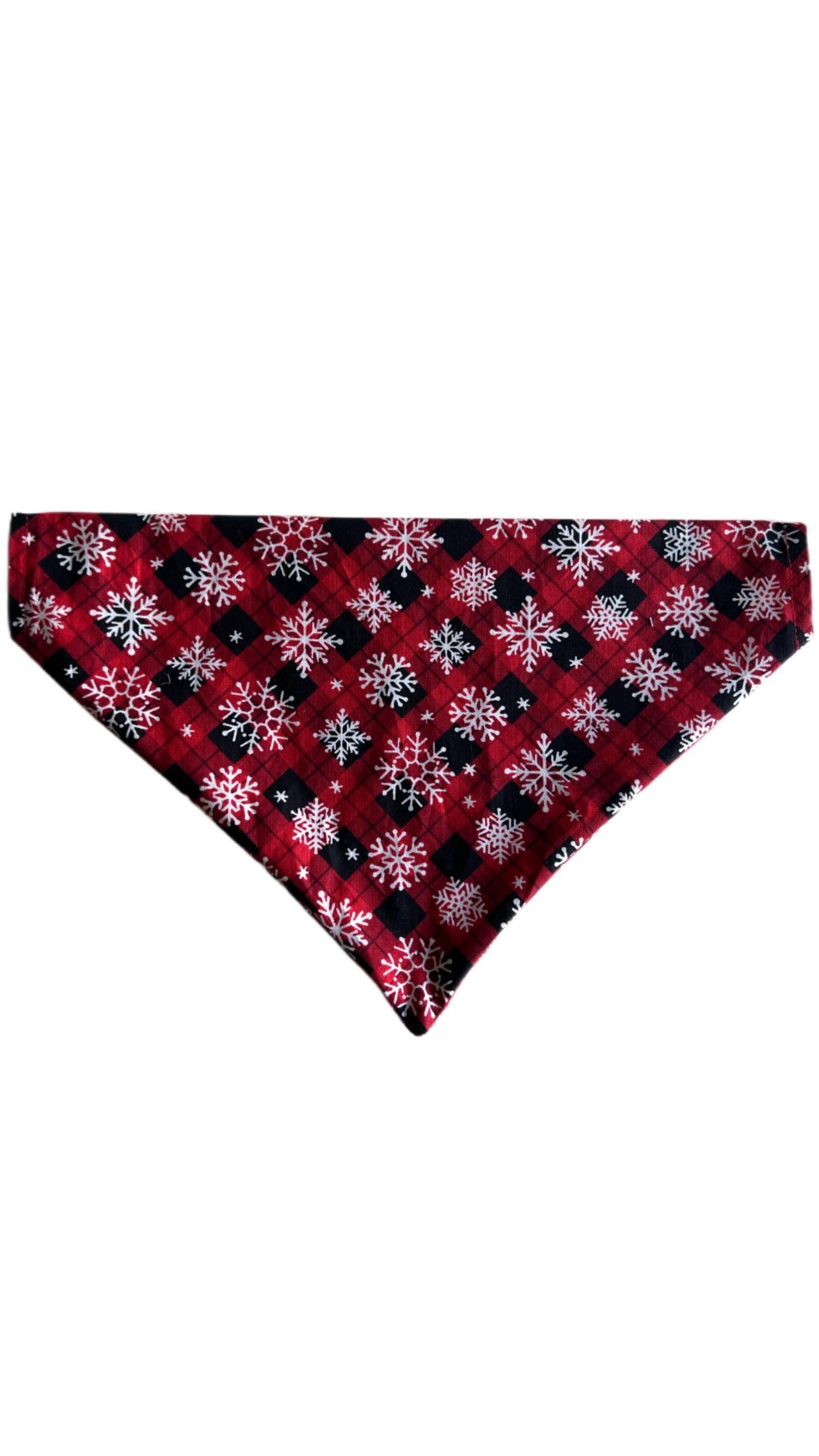 Plaid Snowflake Bandana