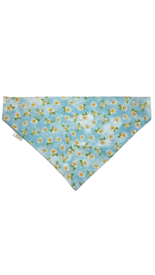 Blue with white flowers- Bandana